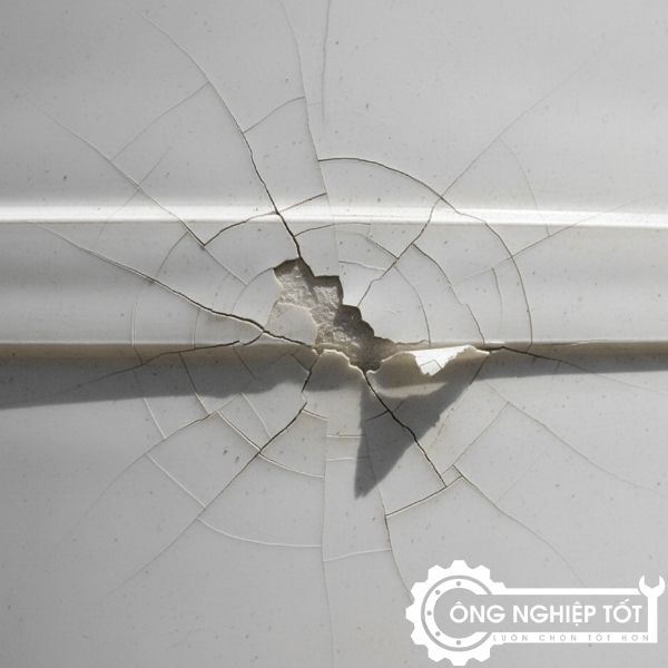 Bồn nhựa bị nứt do lão hóa